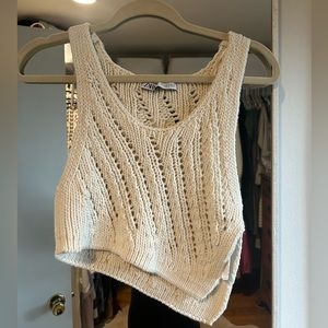 Cropped sweater tank